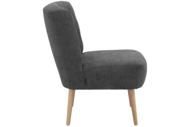 Sessel Kamle Bezug Flachgewebe Buche natur / anthrazit 21639