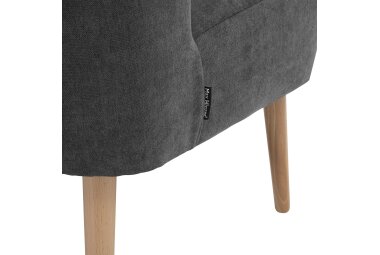 Sessel Kamle Bezug Flachgewebe Buche natur / anthrazit 21639