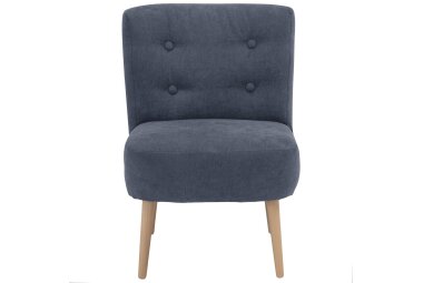 Sessel Kamle Bezug Flachgewebe Buche natur / blau 21641