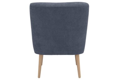 Sessel Kamle Bezug Flachgewebe Buche natur / blau 21641