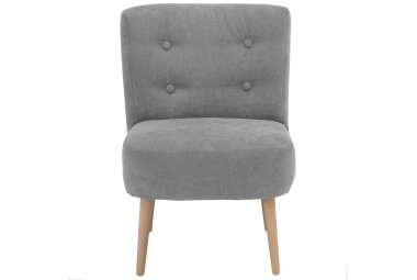 Sessel Kamle Bezug Flachgewebe Buche natur / hellgrau 21642