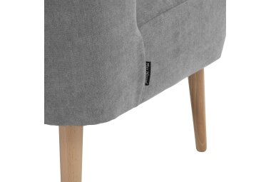 Sessel Kamle Bezug Flachgewebe Buche natur / hellgrau 21642