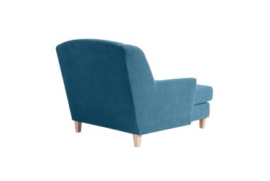 XXL Sessel Karil Bezug Veloursstoff Buche natur / petrol 21889