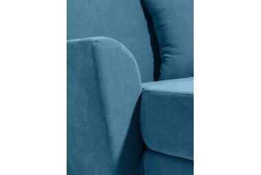 XXL Sessel Karil Bezug Veloursstoff Buche natur / petrol 21889