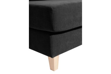 XXL Sessel Karil Bezug Veloursstoff Buche natur / schwarz 21890