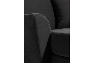 XXL Sessel Karil Bezug Veloursstoff Buche natur / schwarz 21890