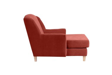 XXL Sessel Karil Bezug Veloursstoff Buche natur / terracotta 21894