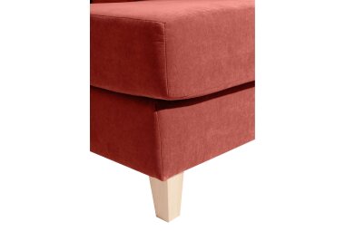 XXL Sessel Karil Bezug Veloursstoff Buche natur / terracotta 21894