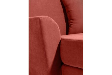 XXL Sessel Karil Bezug Veloursstoff Buche natur / terracotta 21894