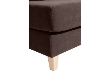 XXL Sessel Karil Bezug Veloursstoff Buche natur / braun 21895