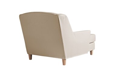 XXL Sessel Karil Bezug Kunstleder Buche natur / beige 21897