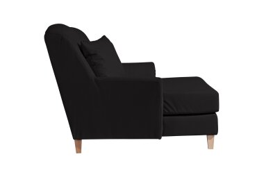 XXL Sessel Karil Bezug Kunstleder Buche natur / schwarz 21904