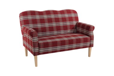 K&uuml;chensofa Karin Bezug Flachgewebe Buche natur / rot...