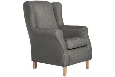 Ohrensessel Karlen Bezug Flachgewebe Buche natur /...