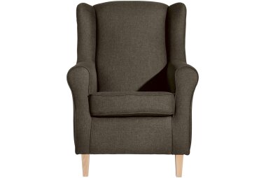 Ohrensessel Karlen Bezug Flachgewebe Buche natur / sahara 22017