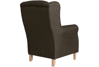 Ohrensessel Karlen Bezug Flachgewebe Buche natur / sahara 22017