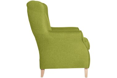 Ohrensessel Karlen Bezug Flachgewebe Buche natur / apfel 22019