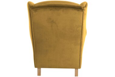 Ohrensessel Karlen Bezug Samtvelours Buche natur / mais 22040