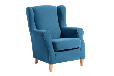 Ohrensessel Karlen Bezug Veloursstoff Buche natur /...