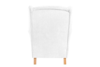 Ohrensessel Karlen Bezug Veloursstoff Buche natur / creme 22055