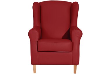 Ohrensessel Karlen Bezug Kunstleder Buche natur / chili...