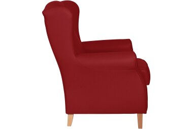 Ohrensessel Karlen Bezug Kunstleder Buche natur / chili 22087