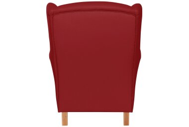 Ohrensessel Karlen Bezug Kunstleder Buche natur / chili 22087