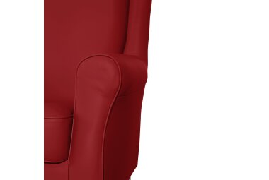 Ohrensessel Karlen Bezug Kunstleder Buche natur / chili 22087