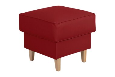 Hocker Karlen Bezug Kunstleder Buche natur / chili 22096