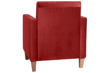 Sessel Karol Bezug Samtvelours Buche natur / ziegel 22188