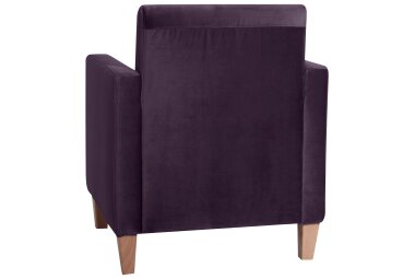 Sessel Karol Bezug Samtvelours Buche natur / purple 22189