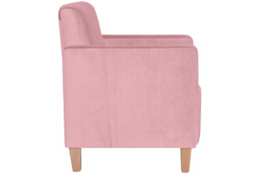 Sessel Karol Bezug Samtvelours Buche natur / rosé 22192