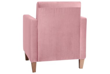 Sessel Karol Bezug Samtvelours Buche natur / rosé 22192
