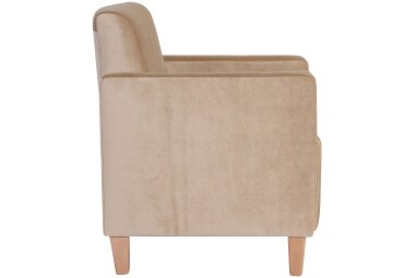 Sessel Karol Bezug Samtvelours Buche natur / sand 22193