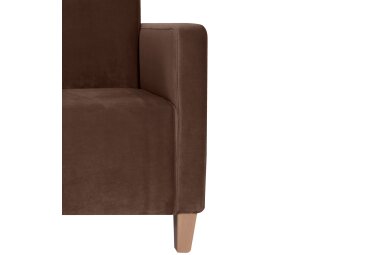 Sessel Karol Bezug Samtvelours Buche natur / braun 22196