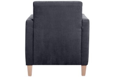 Sessel Karol Bezug Veloursstoff Buche natur / anthrazit 22199