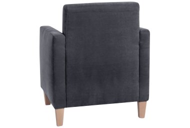 Sessel Karol Bezug Veloursstoff Buche natur / anthrazit 22199