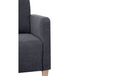 Sessel Karol Bezug Veloursstoff Buche natur / anthrazit 22199