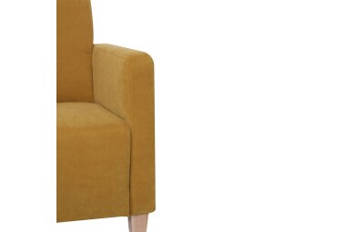 Sessel Karol Bezug Veloursstoff Buche natur / mais 22201