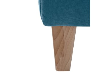 Sessel Karol Bezug Veloursstoff Buche natur / petrol 22202