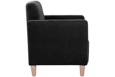 Sessel Karol Bezug Veloursstoff Buche natur / schwarz 22203