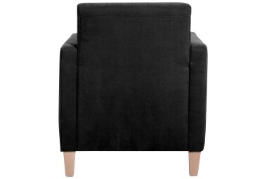 Sessel Karol Bezug Veloursstoff Buche natur / schwarz 22203