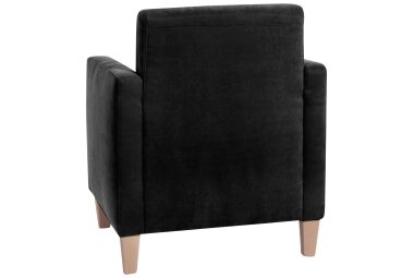 Sessel Karol Bezug Veloursstoff Buche natur / schwarz 22203