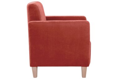 Sessel Karol Bezug Veloursstoff Buche natur / terracotta 22207