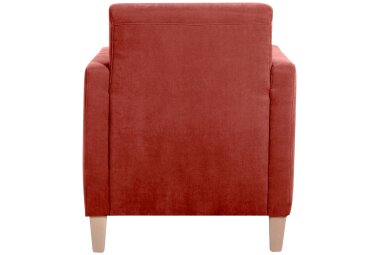 Sessel Karol Bezug Veloursstoff Buche natur / terracotta 22207