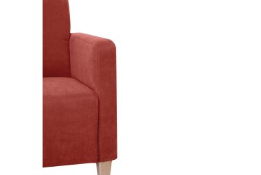 Sessel Karol Bezug Veloursstoff Buche natur / terracotta 22207