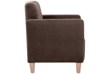 Sessel Karol Bezug Veloursstoff Buche natur / braun 22208