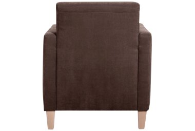 Sessel Karol Bezug Veloursstoff Buche natur / braun 22208