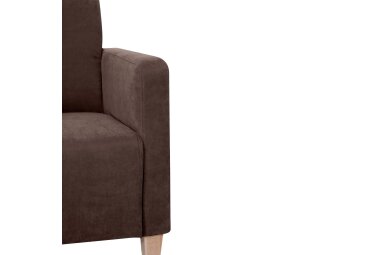 Sessel Karol Bezug Veloursstoff Buche natur / braun 22208