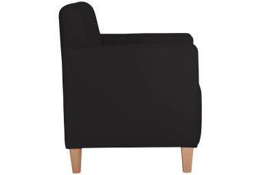 Sessel Karol Bezug Kunstleder Buche natur / schwarz 22214